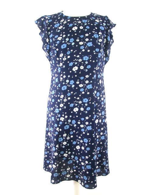 michael kors blue floral dress